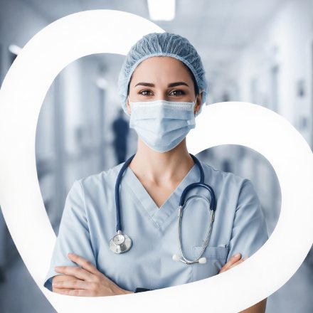 A nurse on shift, ready to take bookings through Vivtaa